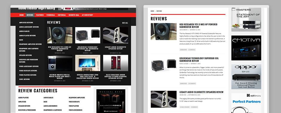 SECRETS Launches Home Theater Reviews Website Redesign