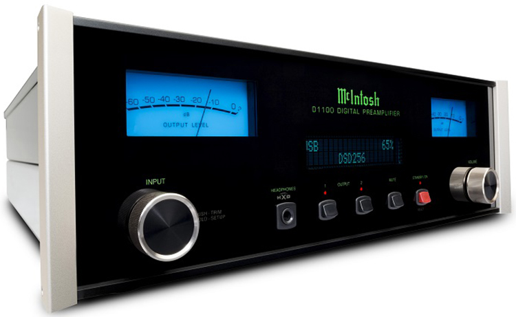 McIntosh D1100 2-Channel Digital Preamplifier - Low Angle View
