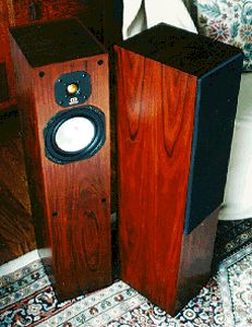 Speakers with real wood veneer