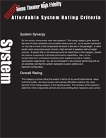 Affordable System Rating Criteria