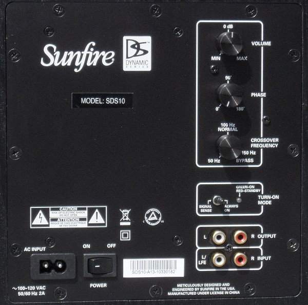 sunfire-sds-10-subwoofer-rear-panel