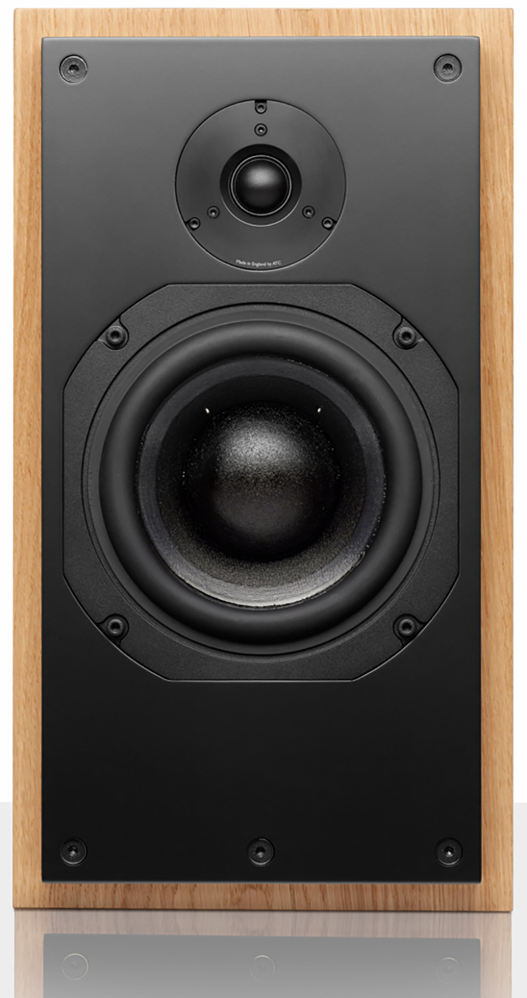 ATC SCM20ASL 2-Way Active Stand-Mount Loudspeaker Cherry Finish Front View