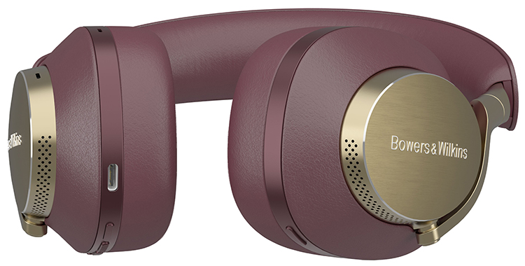 Bowers and Wilkins Px8 headphone (Royal Burgundy finish) Side View