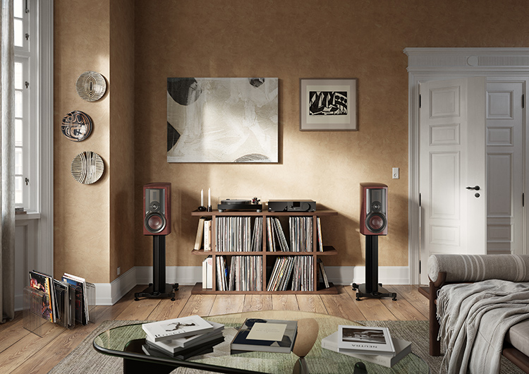 DALI EPIKORE 3 three-way stand-mount loudspeakers Living Room Lifestyle View