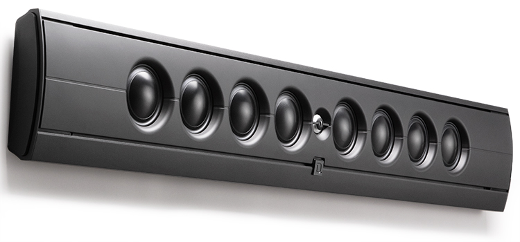 Definitive Technology Mythos Series LCR-85 On-wall home theater speaker Angle View