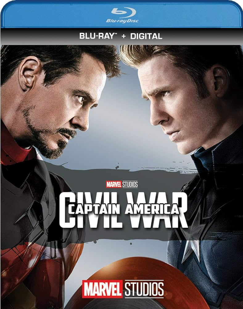 Captain America: Civil War Blu-ray Disc movie cover