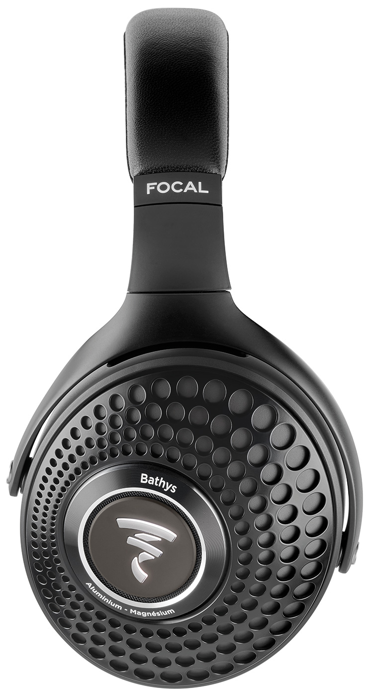 Focal Bathys Wireless Hi-Fi Headphone Deep Black Finish Side View