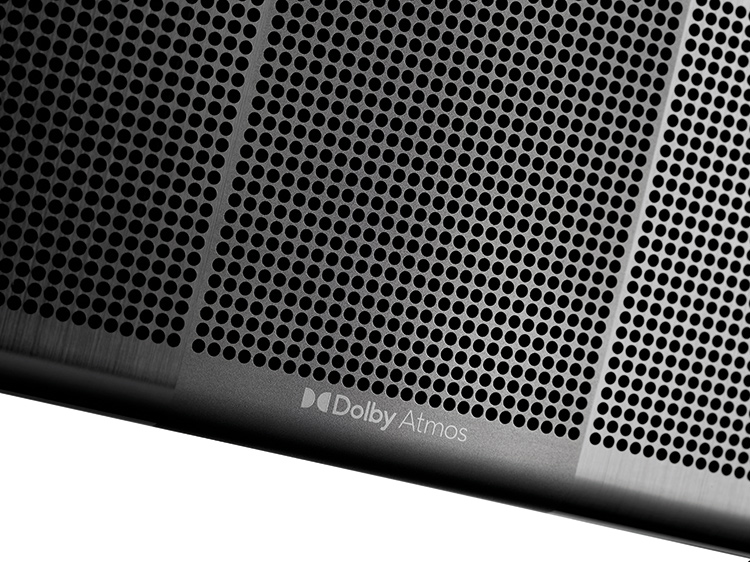 Dolby Atmos logo featured on the Focal Mu-so Hekla All-in-one Immersive Home Cinema System