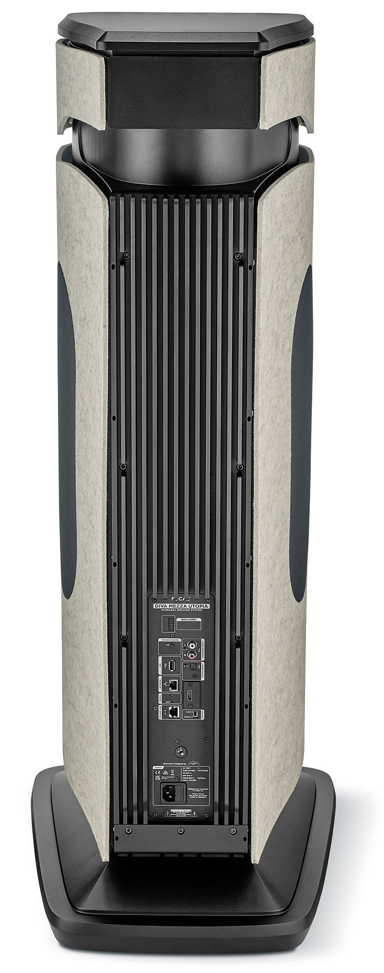 Focal Diva Mezza Utopia floorstanding active loudspeaker Rear View