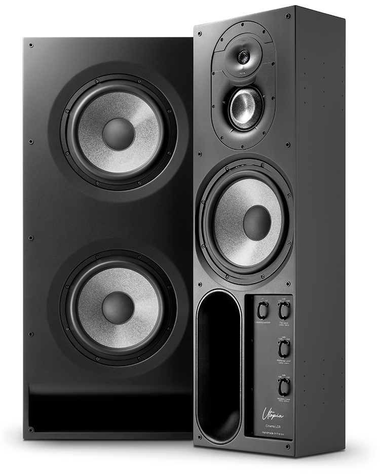 Focal Cinema SUB subwoofer and Cinema LCR 3-way loudspeaker Angle View