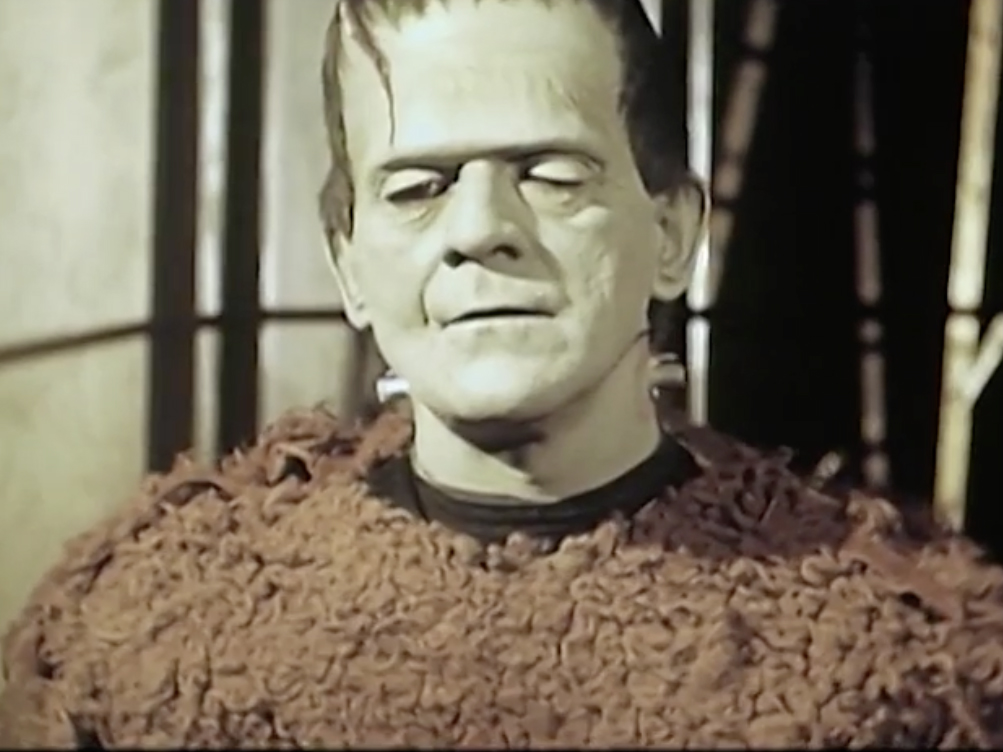 Vintage retro 1939 photograph of a color test used for the 1939 Son of Frankenstein when Universal Pictures was considering shooting the movie in color showing off the main character Vintage retro 1939 photograph of a color test used for the 1939 Son of Frankenstein when Universal Pictures was considering shooting the movie in color showing off the main character