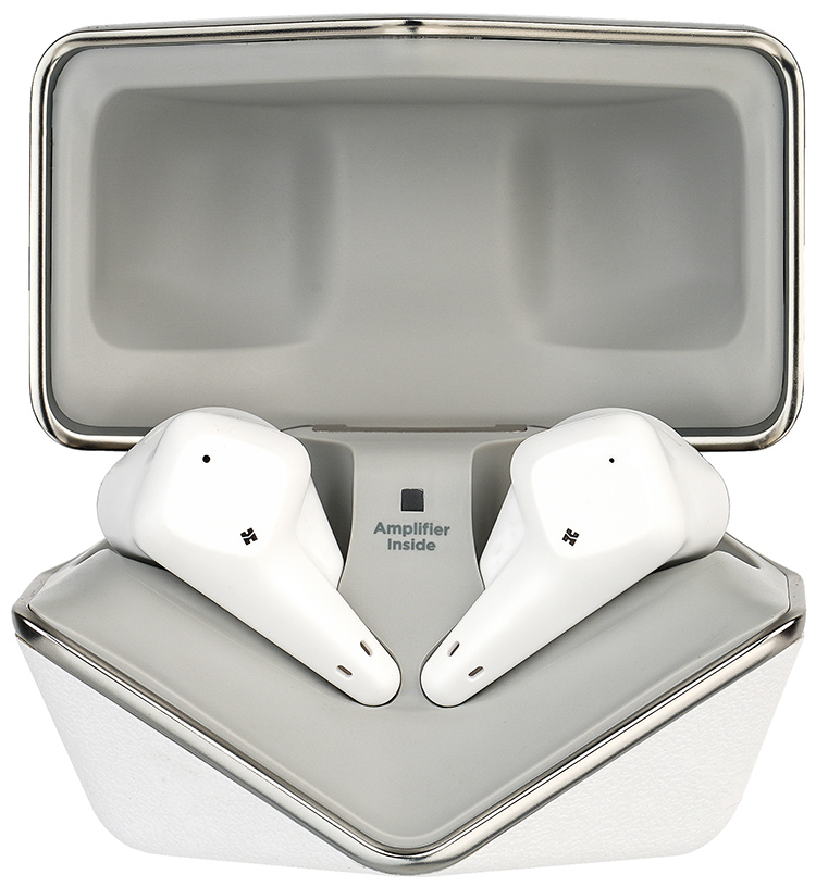 HIFIMAN SVANAR Wireless Jr True Wireless Earbuds Front Open Case View with product inside