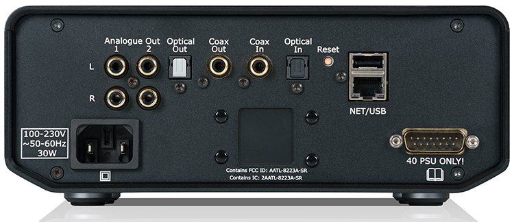 Cyrus Audio 40 ST - Streaming Music Player Back Connection Panel View