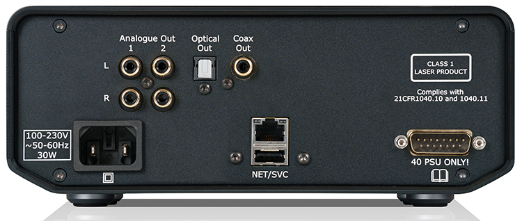 Cyrus Audio 40 CD – Integrated CD Player Back Connection Panel View