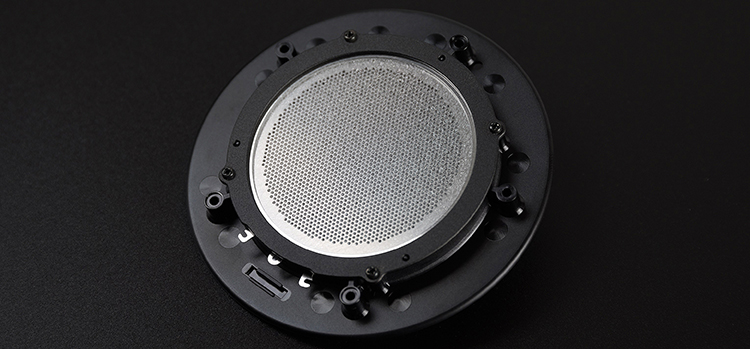STAX SR-X1 earspeaker close-up speaker internal unit view