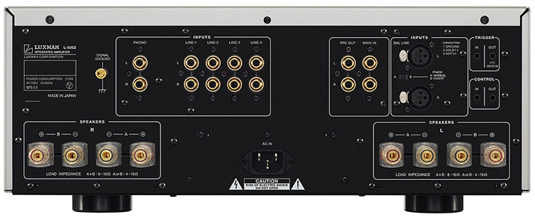 Luxman L-505Z Integrated Amplifier Rear View