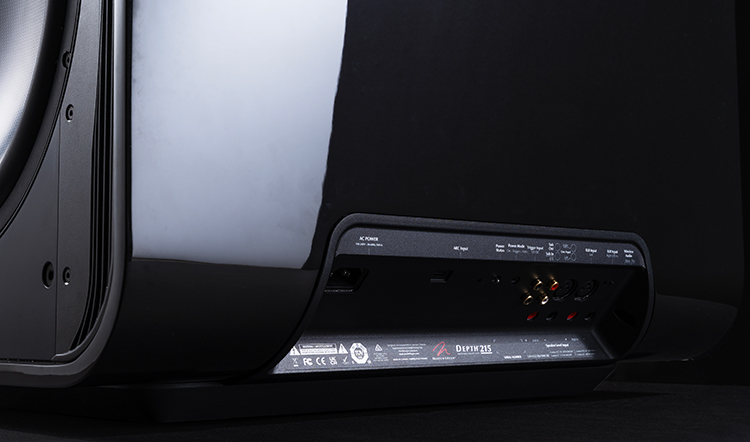 MartinLogan Depth® 215 Luxury Performance Subwoofer Rear Back Panel Angle View
