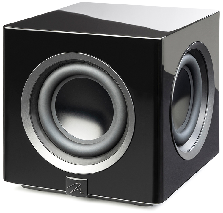 MartinLogan Abyss 8 Gloss Black Finish Front Angle View