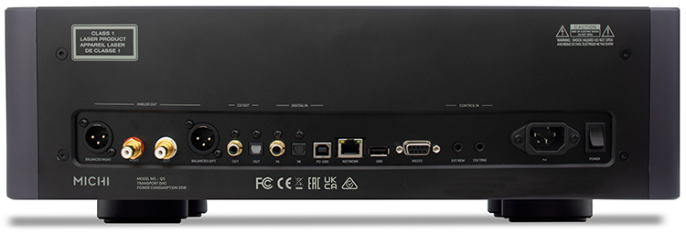 Michi Q5 Transport DAC Back View