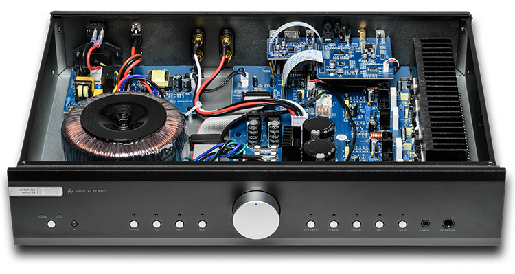 Musical Fidelity B1xi Integrated Amplifier Front Top Aerial Internal View