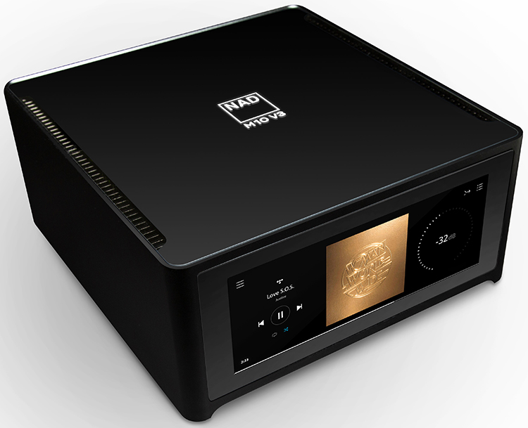 NAD Masters M10 V3 BluOS Streaming Amplifier Top Aerial High Angle View