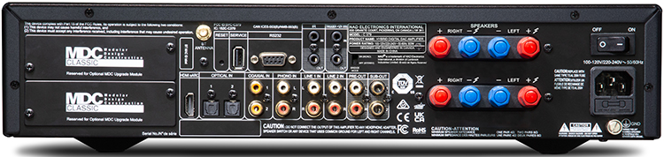 NAD C 379 HybridDigital DAC Amplifier Rear View
