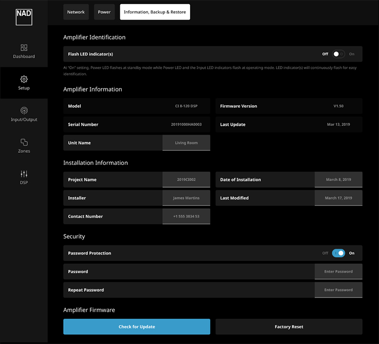 Screenshot of new password protection options under Security settings