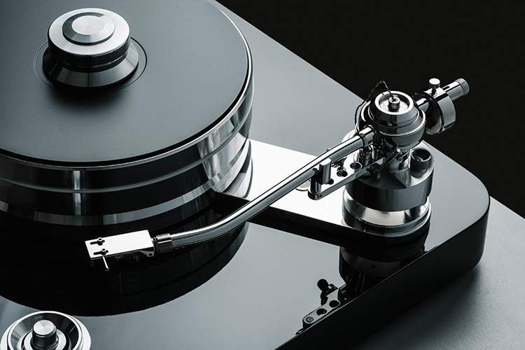 Pro-Ject Signature 12.2 Flagship Turntable Tonearm Close-up Angle View