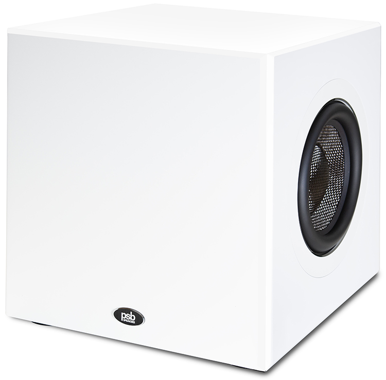PSB Speakers SubSeries BP8 Powered Subwoofer (White Finish) Angle View