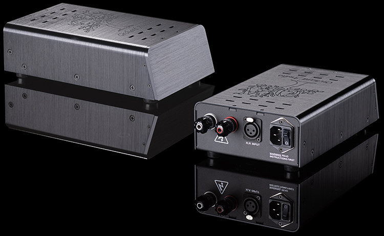 Orchard Audio Starkrimson 25 Mono Premium Amplifier Side and Upside Down Rear Bottom Angle View