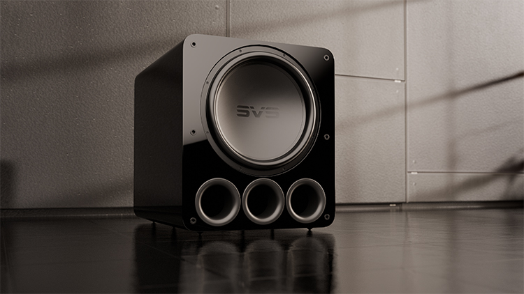 SVS PB17-Ultra R|Evolution Subwoofer Floor Level Lifestyle Angle View