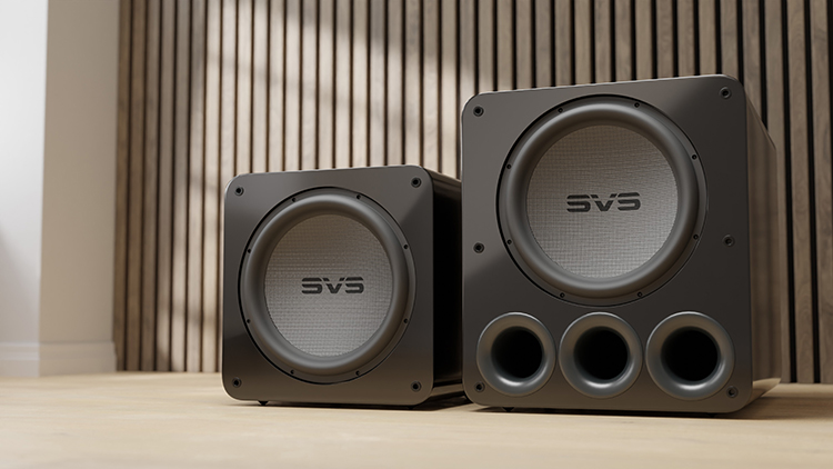 SVS SB-5000 R|Evolution sealed cabinet subwoofer and PB-5000 R|Evolution ported cabinet subwoofer Angle View