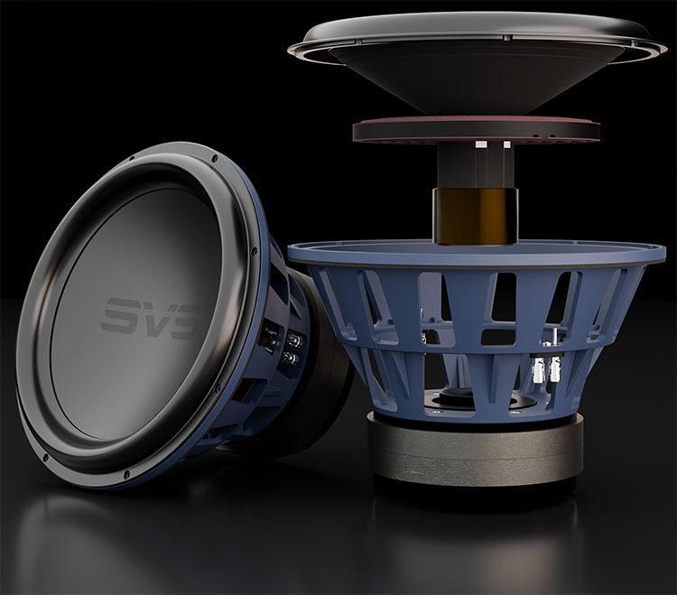 SVS 5000 R|Evolution Series Subwoofer Driver Angle and Exploded View