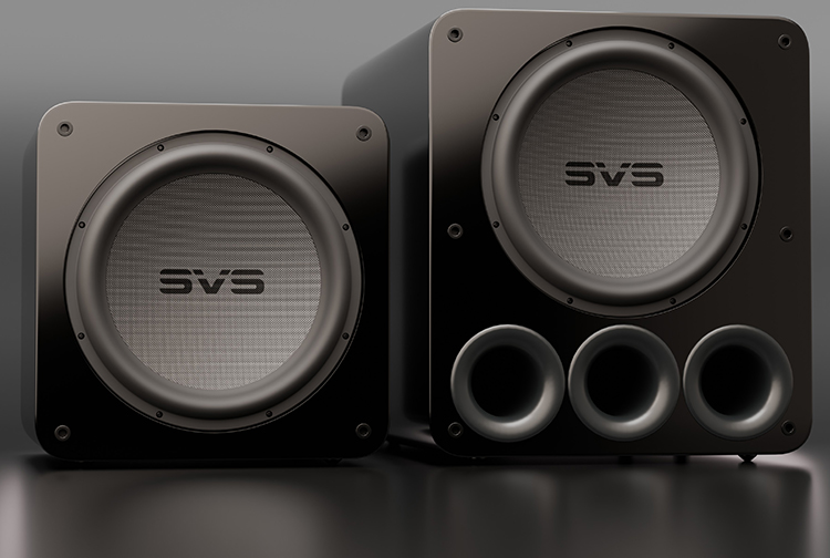 SVS SB-5000 R|Evolution sealed cabinet subwoofer and PB-5000 R|Evolution ported cabinet subwoofer Front Angle View