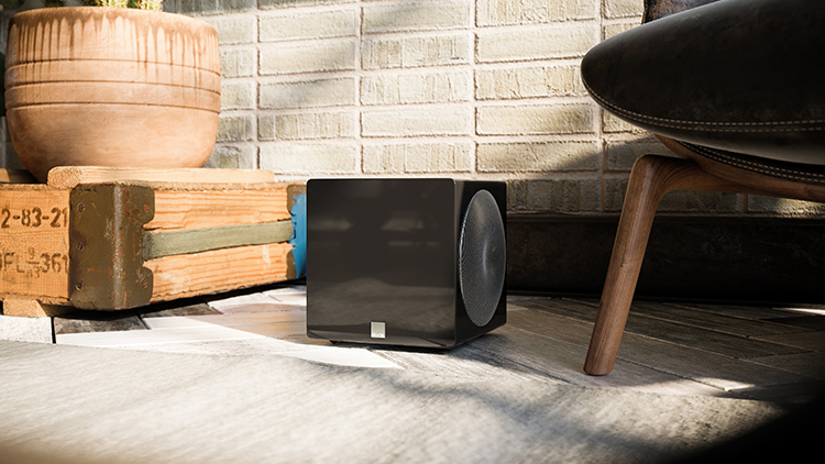 SVS 3000 Micro Subwoofer Front Angle Floor Ground Lifestyle View