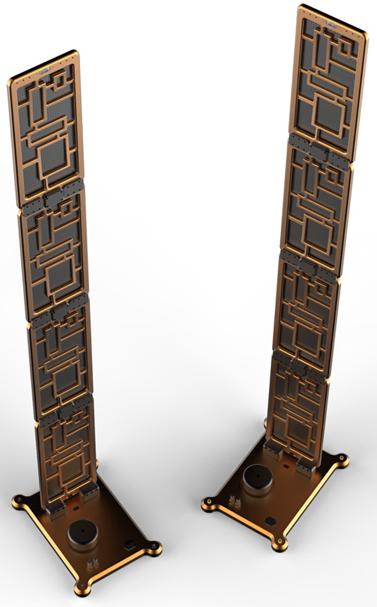 Metaxas & Sins Prinz Electrostatic Speakers Top Aerial Rear Angle View