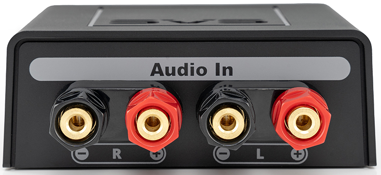 SVS SoundPath Speaker Level Subwoofer Adapter Audio In Inputs Area Front View