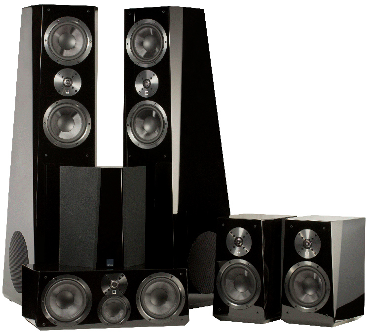 SVS Ultra Series Speakers product collection featuring Ultra Bookshelf, Ultra Tower, Ultra Center, Ultra Surround