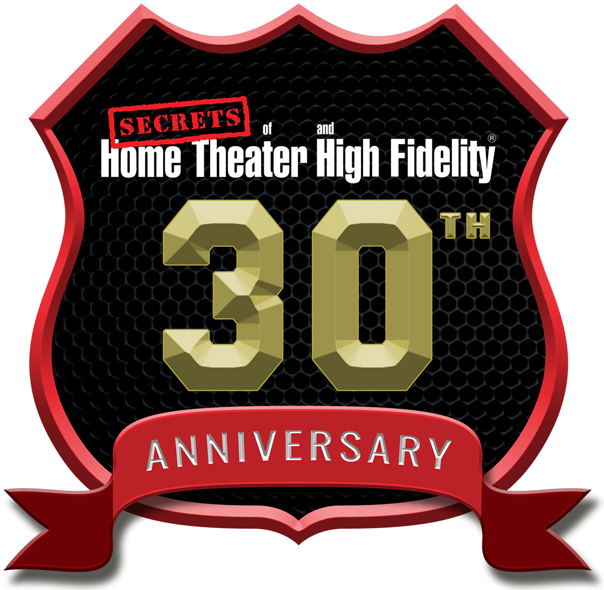 SECRETS of Home Theater and High Fidelity 30th Anniversary logo badge emblem