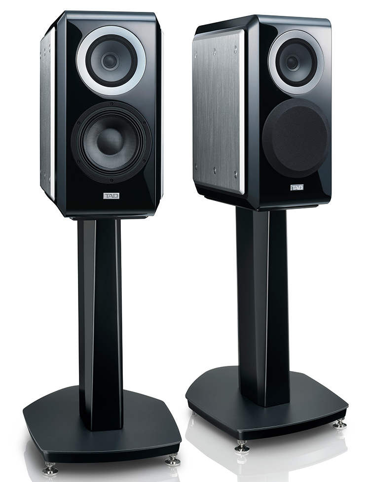 TAD-CE1TX Standmount Speaker System (Piano Black Finish) Angle View