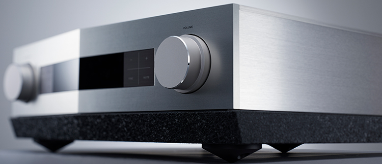 TAD-C700 Preamplifier Volume Knob Front Angle View