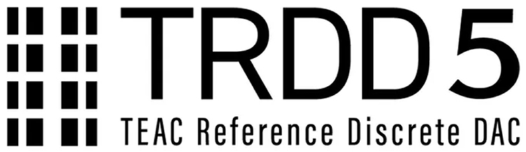 TRDD5 (TEAC Reference Discrete DAC) typographic logo in black on a white background