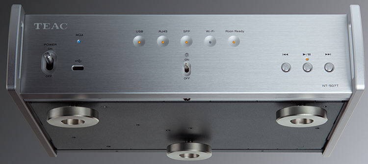 TEAC NT-507T Network Transport Bottom View showing Stress-Less Isolation Feets