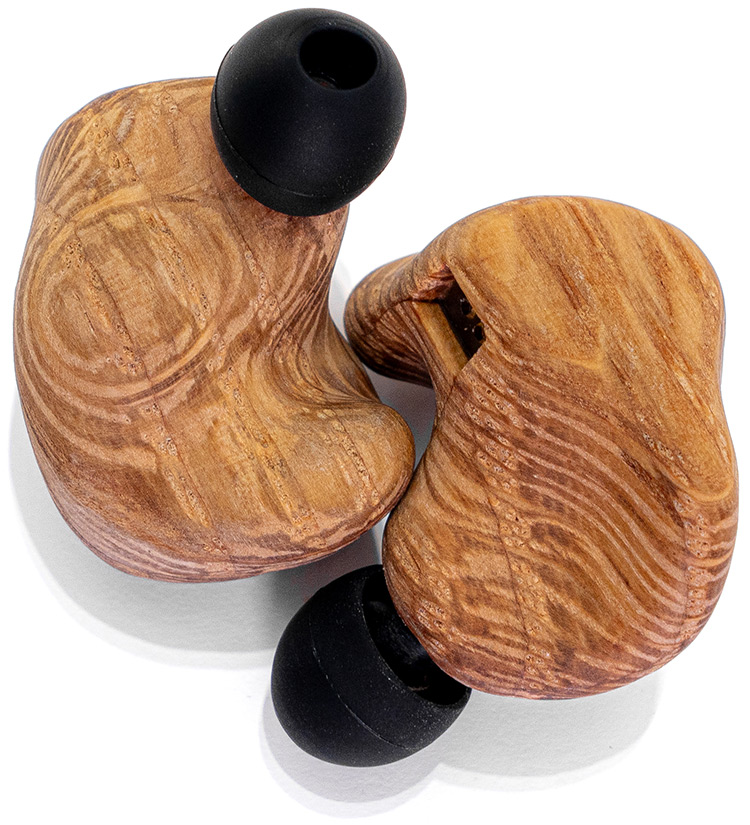 Zeitgeist Germany Whiskey Collection In-Ear Monitors Oak Wood Finish Front View