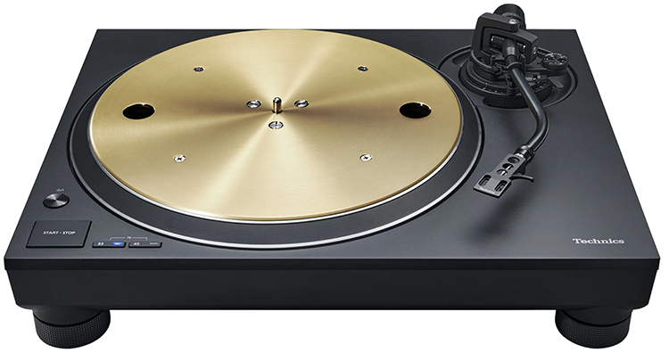 Technics SL-1300G Hi-Fi Turntable Black Finish Front View