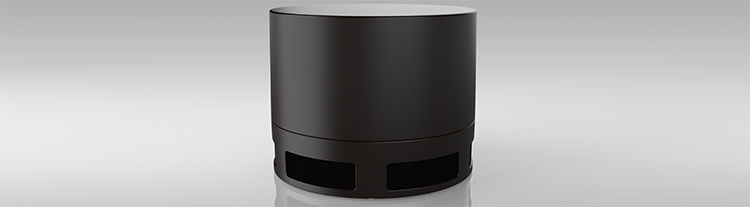 iws12-Bollard: 12 inches landscape subwoofer Front Angle View