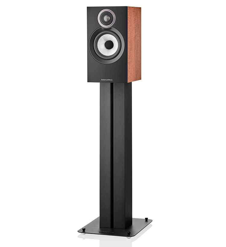 Bowers and Wilkins 607 S3 Standmount Speaker Red Cherry Finish Angle View