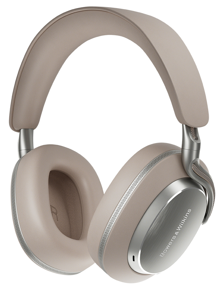 Bowers and Wilkins Px8 S2 Warm Stone color finish over-ear wireless headphones Angle View