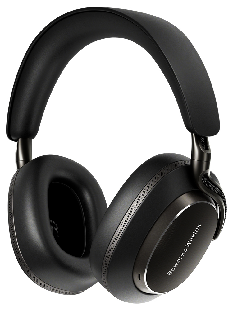 Bowers and Wilkins Px8 S2 Onyx Black color finish over-ear wireless headphones Angle View