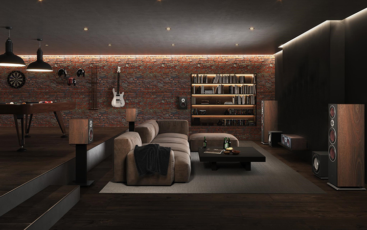 DALI OBERON GRAND VOKAL 2-way full-range centre speaker (Dark Walnut Finish) Living Room View